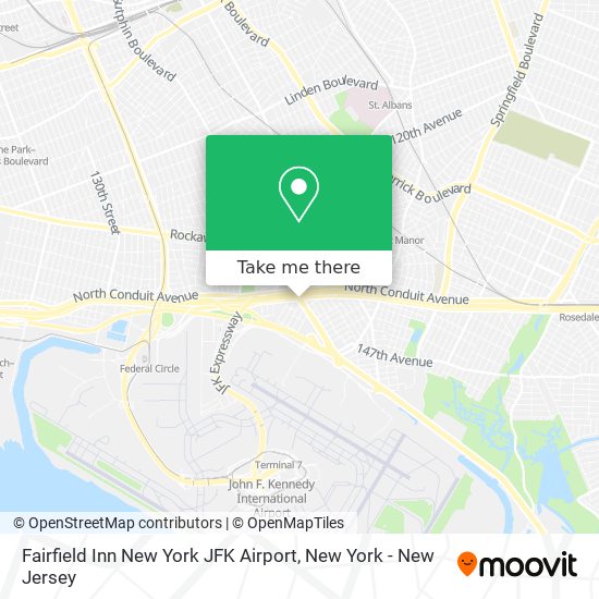 Fairfield Inn New York JFK Airport map