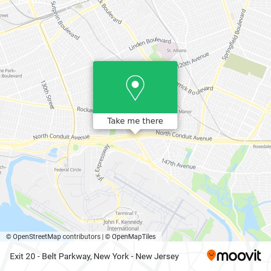 Exit 20 - Belt Parkway map