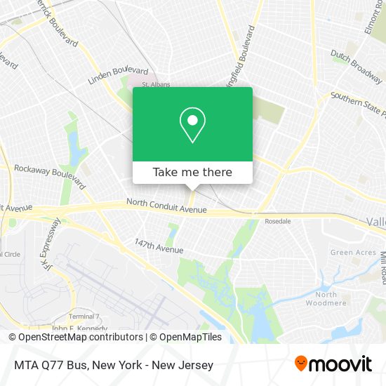 MTA Q77 Bus map