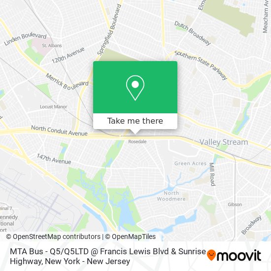 MTA Bus -  Q5 / Q5LTD @ Francis Lewis Blvd & Sunrise Highway map