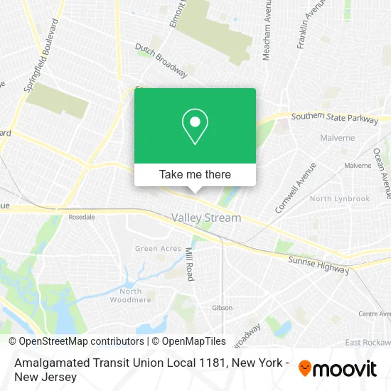 Amalgamated Transit Union Local 1181 map