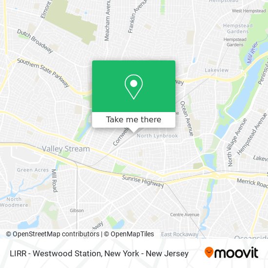 LIRR - Westwood Station map