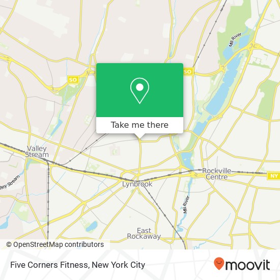 Five Corners Fitness map