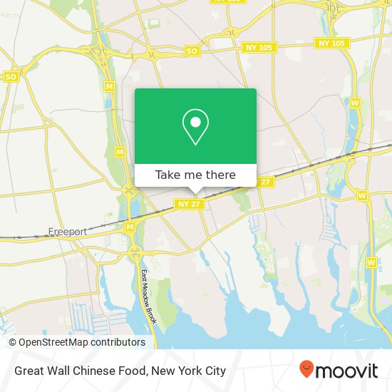 Great Wall Chinese Food map