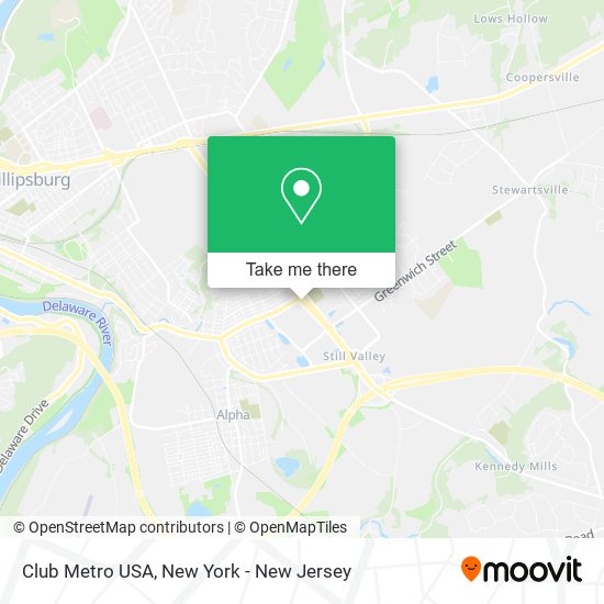 Club Metro USA map