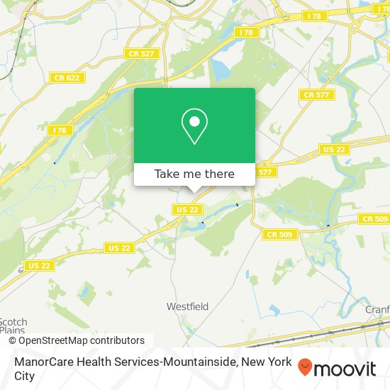 ManorCare Health Services-Mountainside map