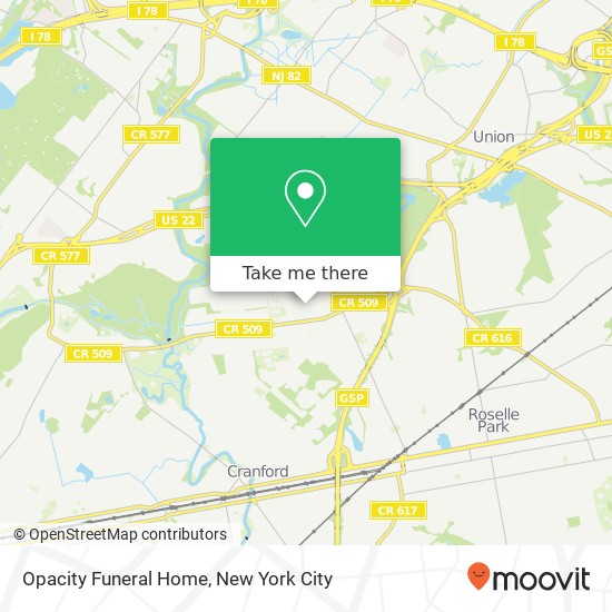 Mapa de Opacity Funeral Home