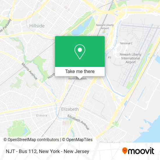 NJT - Bus 112 map
