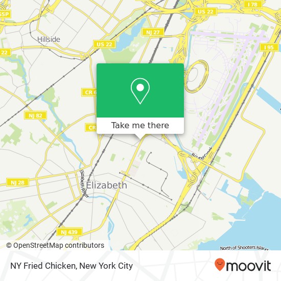 Mapa de NY Fried Chicken