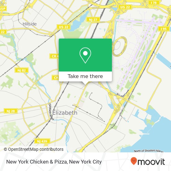 Mapa de New York Chicken & Pizza