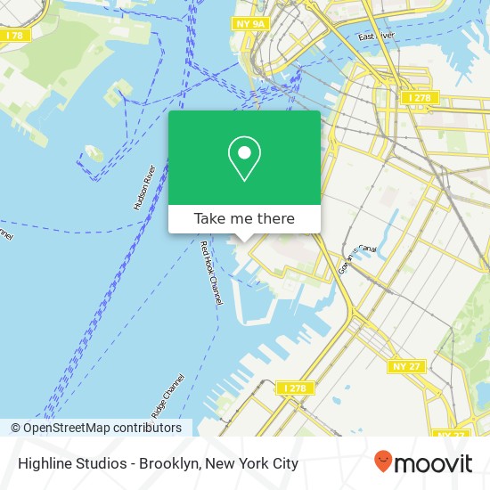 Highline Studios - Brooklyn map