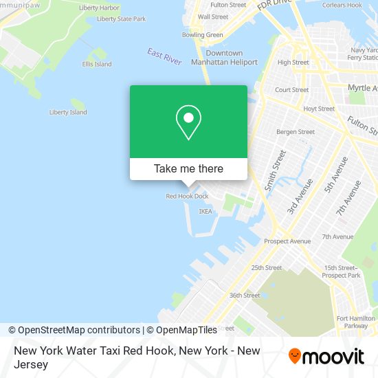 New York Water Taxi Red Hook map