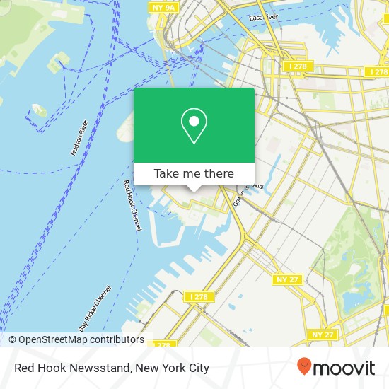 Red Hook Newsstand map
