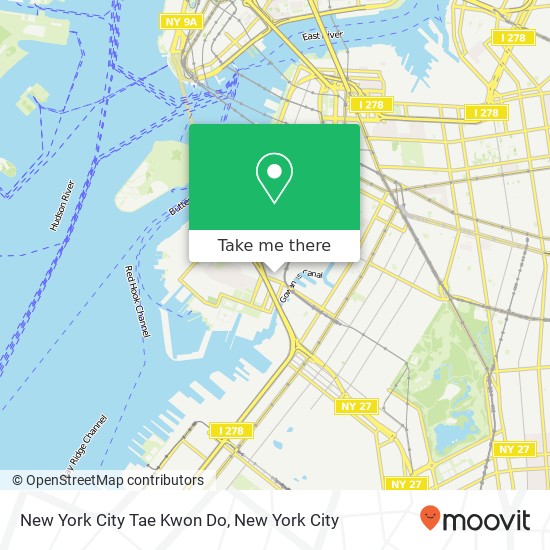 Mapa de New York City Tae Kwon Do