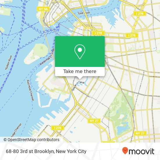 68-80 3rd st Brooklyn map