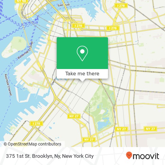 375 1st St. Brooklyn, Ny map