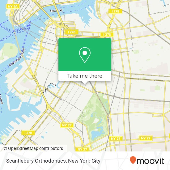 Scantlebury Orthodontics map