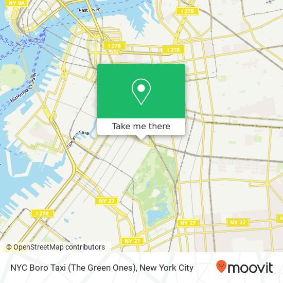 Mapa de NYC Boro Taxi (The Green Ones)