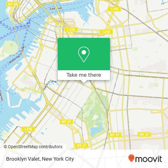 Brooklyn Valet map