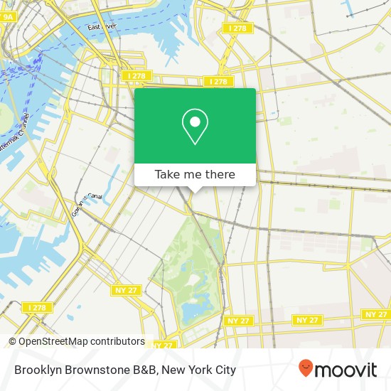 Brooklyn Brownstone B&B map