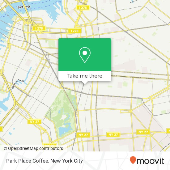 Park Place Coffee map