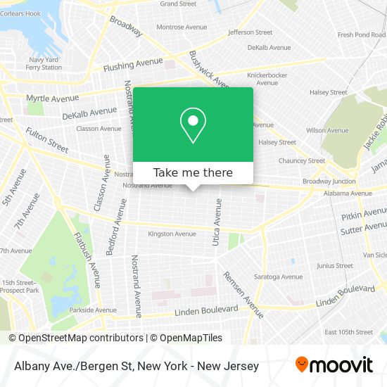 Albany Ave./Bergen St map
