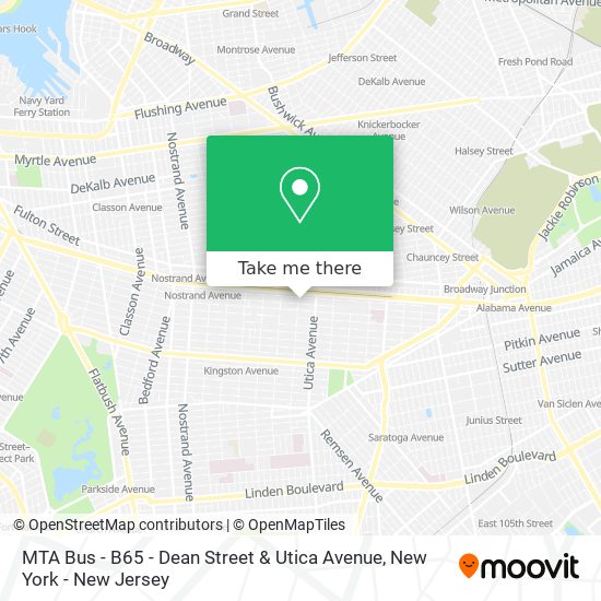 Mapa de MTA Bus - B65 - Dean Street & Utica Avenue