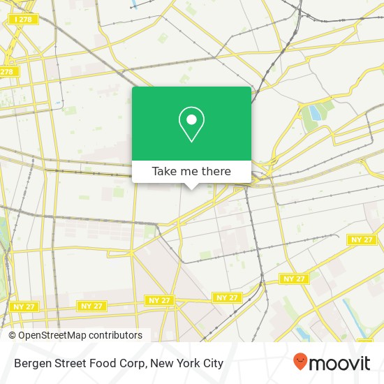 Bergen Street Food Corp map