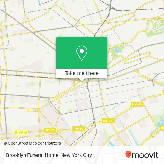 Brooklyn Funeral Home map