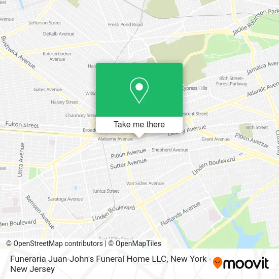 Mapa de Funeraria Juan-John's  Funeral Home LLC