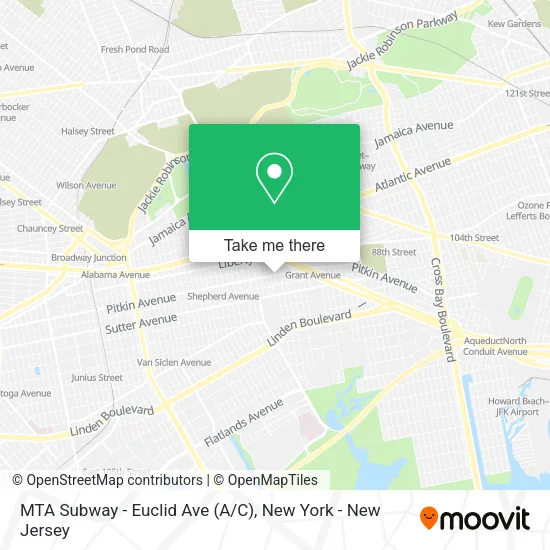 MTA Subway - Euclid Ave (A/C) map