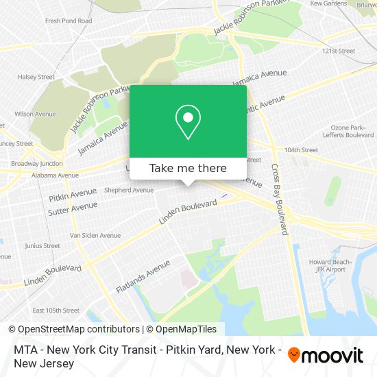 MTA - New York City Transit - Pitkin Yard map