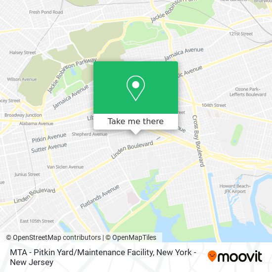 MTA - Pitkin Yard / Maintenance Facility map