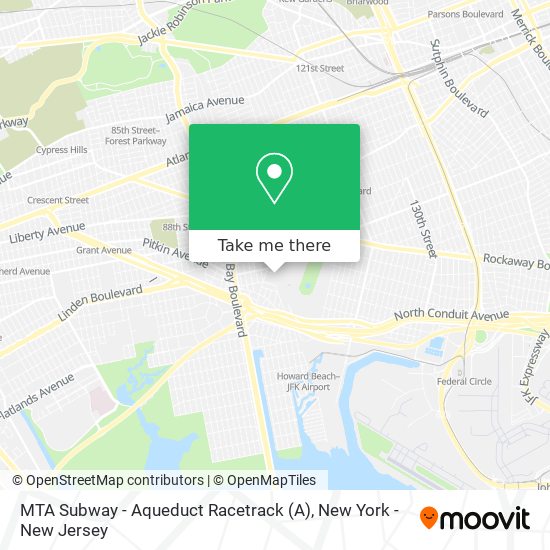 Mapa de MTA Subway - Aqueduct Racetrack