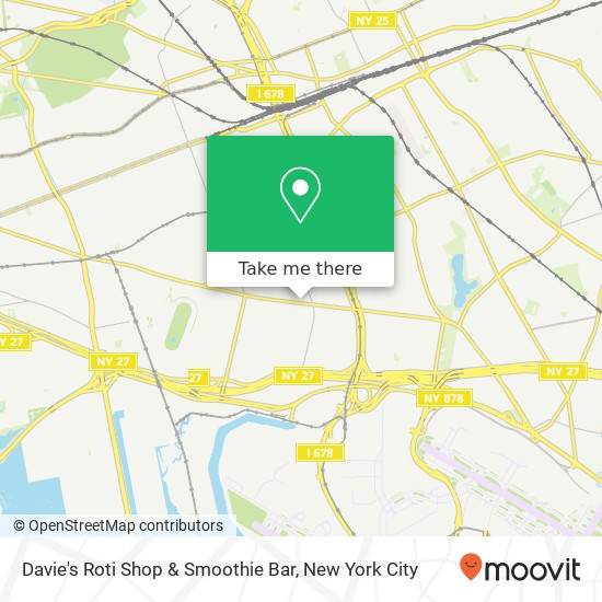 Mapa de Davie's Roti Shop & Smoothie Bar