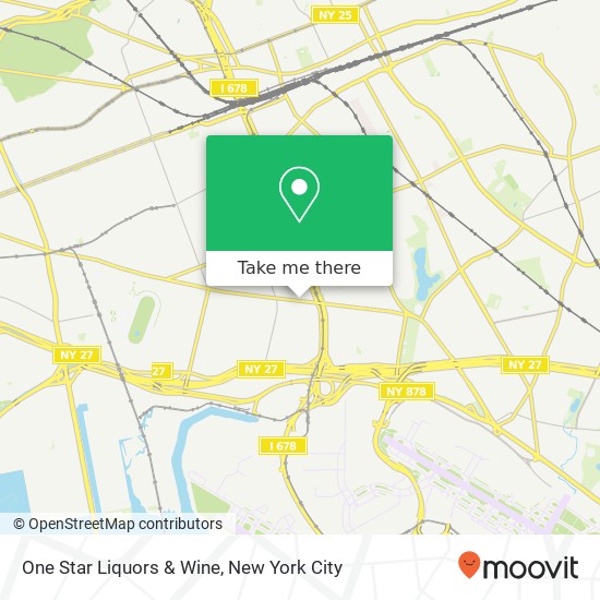 Mapa de One Star Liquors & Wine