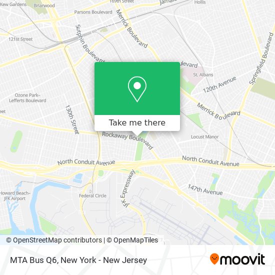 Mapa de MTA Bus Q6