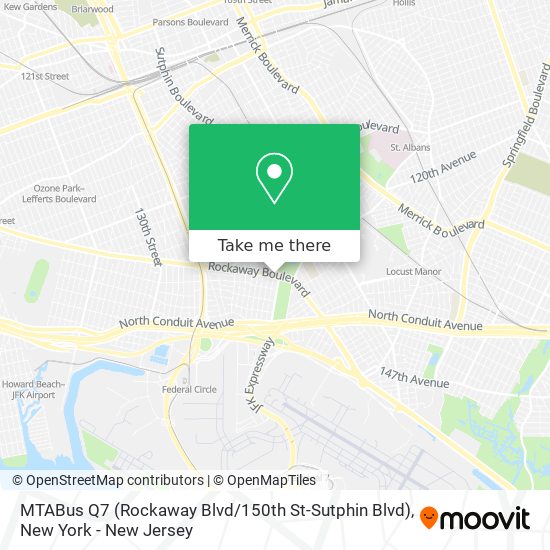MTABus Q7 (Rockaway Blvd / 150th St-Sutphin Blvd) map