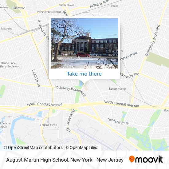 August Martin High School map