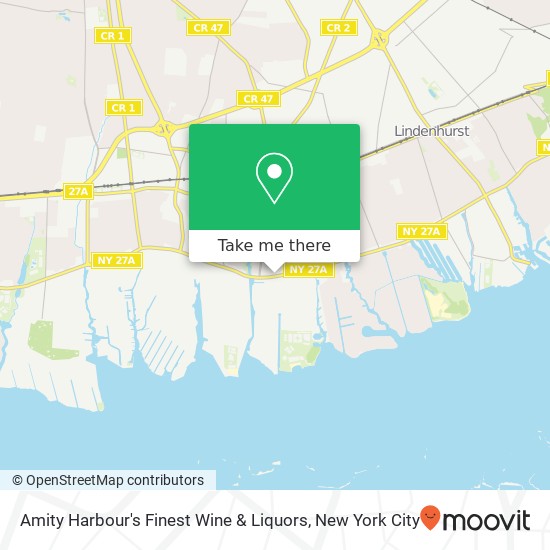 Mapa de Amity Harbour's Finest Wine & Liquors