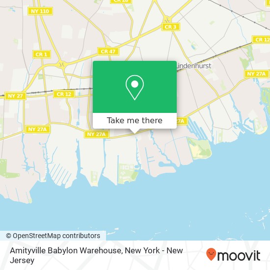 Mapa de Amityville Babylon Warehouse