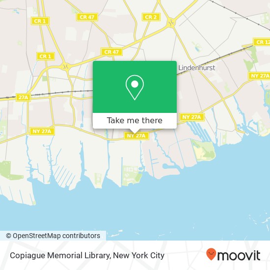 Copiague Memorial Library map