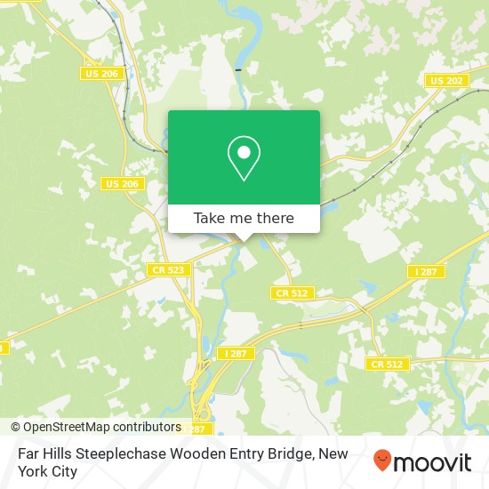 Mapa de Far Hills Steeplechase Wooden Entry Bridge