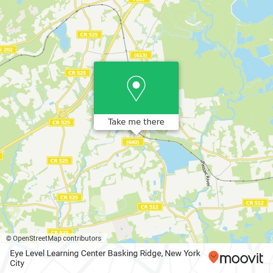 Mapa de Eye Level Learning Center Basking Ridge