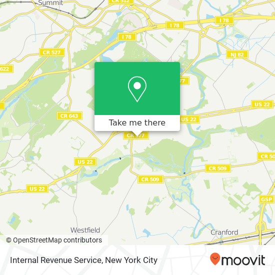 Mapa de Internal Revenue Service