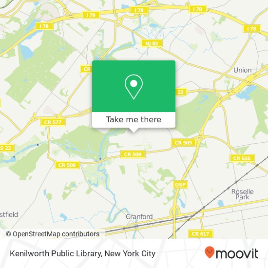 Kenilworth Public Library map