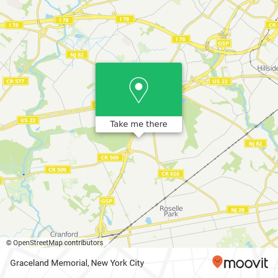 Graceland Memorial map
