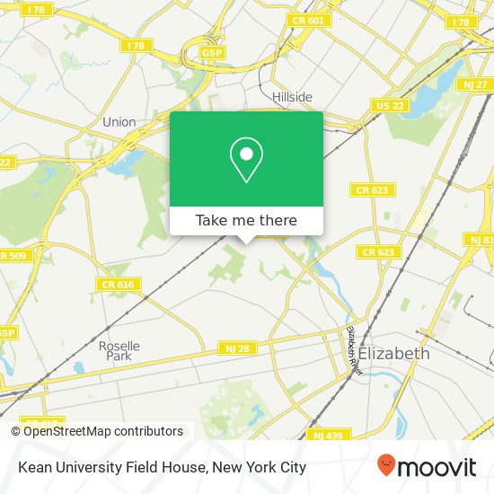 Mapa de Kean University Field House