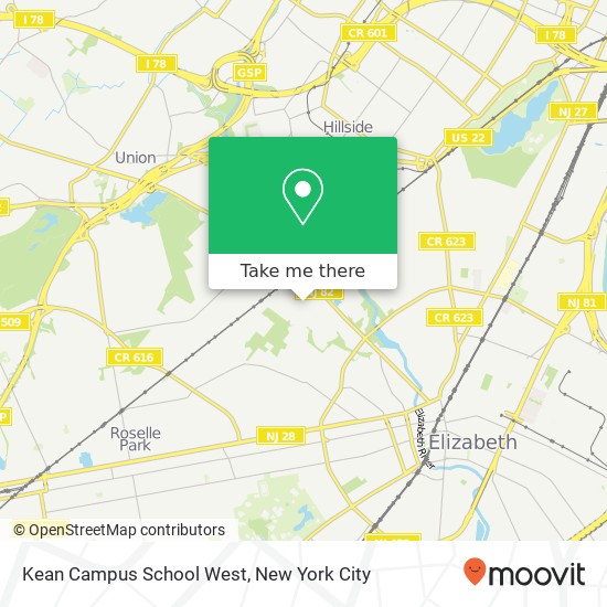 Kean Campus School West map