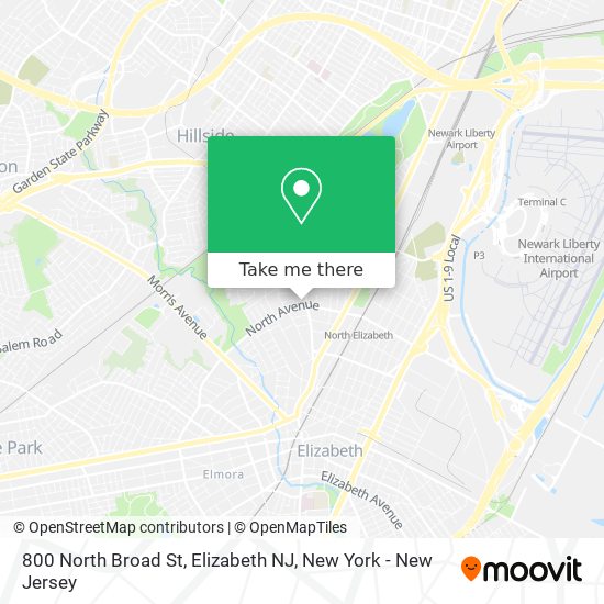 800 North Broad St, Elizabeth NJ map